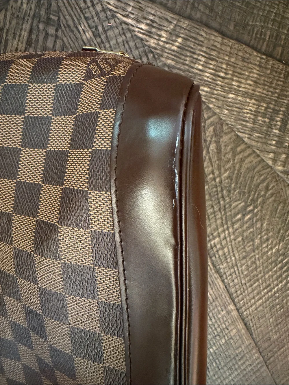 LV Alma PM Brown Check & Matching Wallet